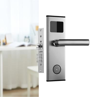 China Stainless Steel 240mm Hotel Electronic Locks 4.8V Hotel Door Card Lock for sale