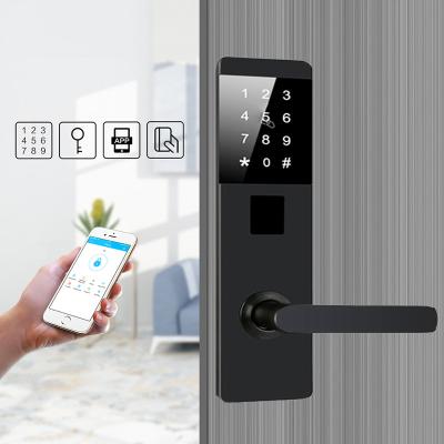 China 4PCS AA Smart Door Handle Lock FCC Electronic Password Door Lock for sale