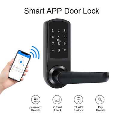 China FCC Keyless Password Door Locks 180mm Smart Door Handle Lock for sale