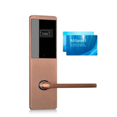 China High Security Hotel Lock Smart with Hotel Room Card and Mechanical Key for sale