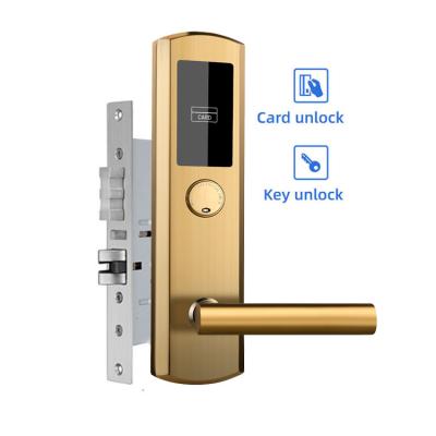 Cina Sistema astuto elettronico della serratura di porta dell'hotel della carta di acciaio inossidabile RFID con la chiave meccanica in vendita