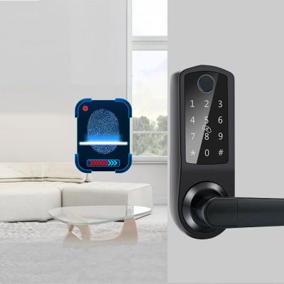 China Alloy Home Fingerprint Lock FCC Biometric Keypad Door Lock for sale