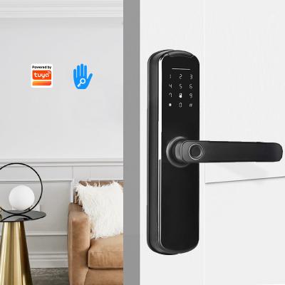 China Tuya Smart Lock Home Digital Card App Controlled Door Lock Biometric Fingerprint Door Lock for sale