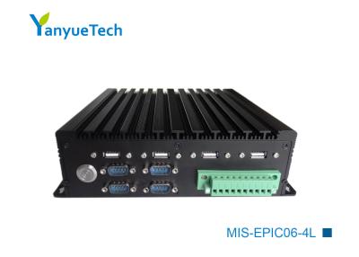 China MIS-EPIC06-4L Fanless Box PC / IPC Industrial Computer U Series CPU 4 Network 6 Series 6USB for sale