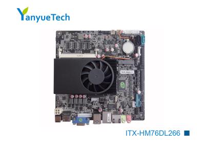 China Intel® PCH HM76 Core I7 Mini ITX Motherboard 12v Dc With Cpu HM76 Chip 2 LAN 6 COM 6 USB for sale