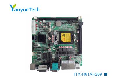 China ITX-H61AH269 Gigabyte H61 Mini Itx Intel PCH Chip 6 COM 9 USB PCIEx1 6 Slot 2×SATA for sale