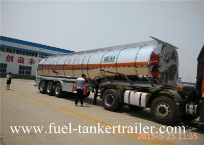 China 45cbm Fuel Tanker Trailer With LED Light / Crude Oil Truck 45000 Liters for sale