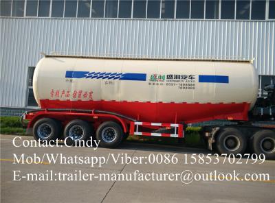 China Large Capacity Corbon Steel Tank Bulk Cement Trailer 30m3 / 45m3 / 61m3 for sale