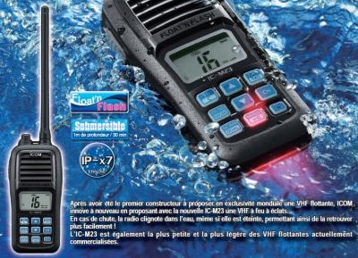 China IC-M23 Buoyant ICOM underwater walkie talkie 2 way radio for sale