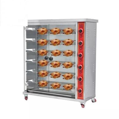 China SS201 Electric Chicken Rotisserie Oven 6 Rods Roasted Chicken Maker for sale
