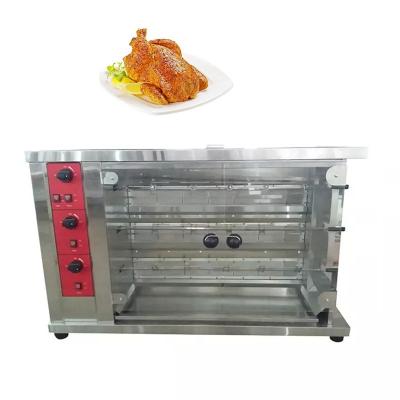 China Stainless Steel 3 Rods Chicken Rotisserie Oven Machine Mobile 380volt for sale