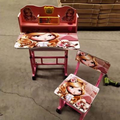 China Foldable Childrens Drawing Table And Chair Set Kid Reading School Furniture for sale