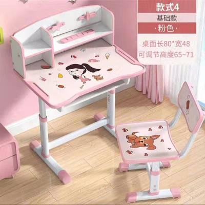 China Camping Art Childrens Pink Table And Chairs Study With Storage Drawer Led for sale