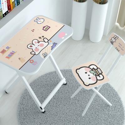 China Children'S Portable Folded Study Table And Chair Set Wooden for sale