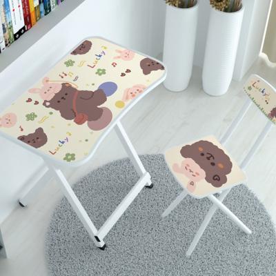 China Writing Foldable Study Table With Chair For Students Study 56x36cm for sale