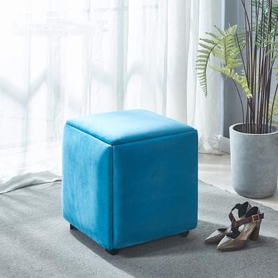 China Rubik Cube Sofa Stool Footstool Chair 5 In 1 Home Square Free Wheel Blue for sale