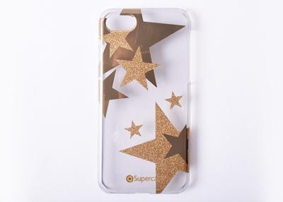 China Clear In Mould Labeling Technology Phone Case 100% PC Material With Glister Star for sale
