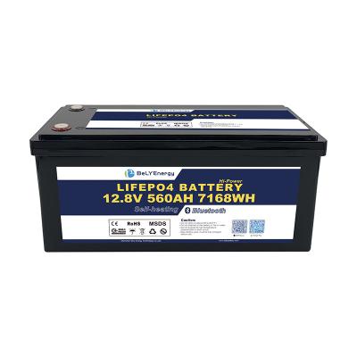 China Bateria LiFePO4 12V 560Ah recarregável Económica Proteção Ambiental 5000 Ciclos 12v Lifepo4 Bateria Pack à venda
