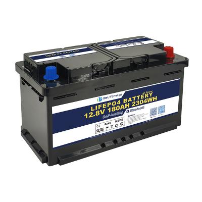 China IP65 Caixa Bateria LiFePo4 12V180AH para RV 5000 Vida útil do ciclo 2304Wh Energia à venda