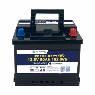 China Easy To Install 12V LiFePo4 Battery 80Ah Nominal Capacity 9kg Weight for sale