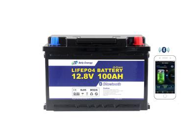 China Batería profunda 12v 100ah de Ion Lifepo 4 del litio de Bluetooth del ciclo en venta