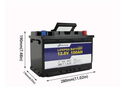 China 1280Wh 100 Amp Hour 12 Volt Lifepo4 Battery For Solar Power Storage for sale
