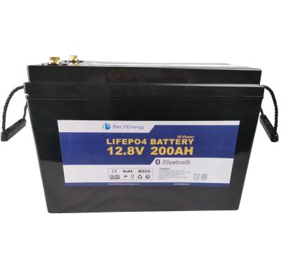 China BMS Controlled Safety 12V 200AH LiFePO4 Battery with Real Time Bluetooth for sale