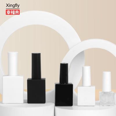 China Round Empty Mini Nail Polish Bottles REACH With Base Material Glass for sale