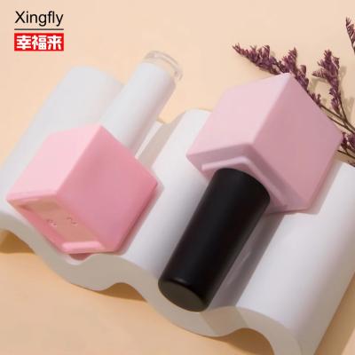 China 5 ml de frasco pequeno de esmalte de unhas com garganta de vidro e rótulo de papel à venda