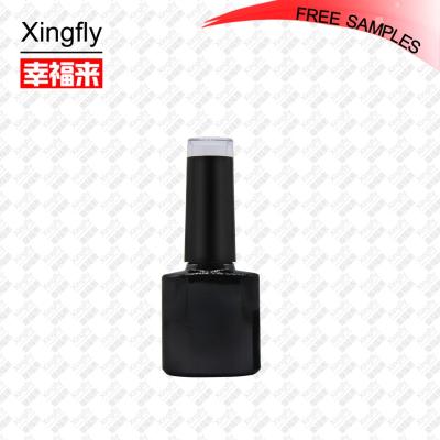 China Imprimido en pantalla botella de esmalte de uñas de 8 ml botella negra de esmalte de uñas fácil de pintar en venta