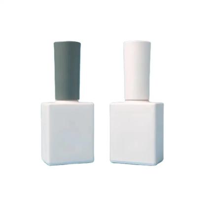 China Polvo de uñas personalizado de 12 ml botella cuerpo de vidrio conveniente botella blanca Polvo de uñas en venta