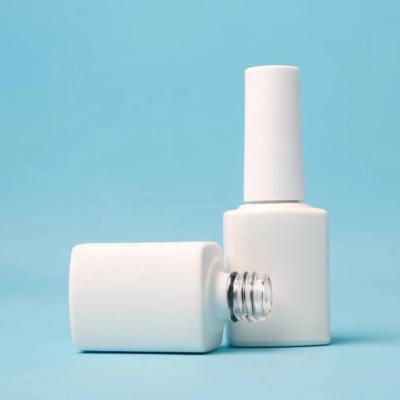 China Glass Material Gel Polish Square Bottle Cosmetic  With Spray Coating for sale