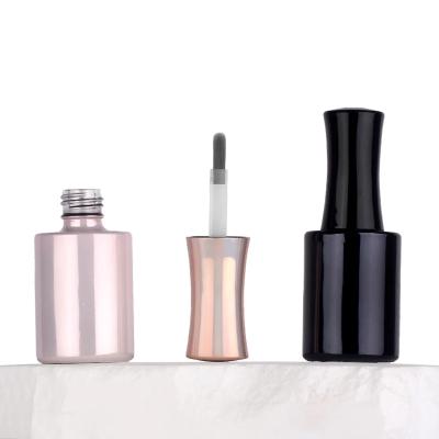 China Botellas redondas de cristal vacío para esmalte de uñas de 5-15 ml de capacidad con decoración funcional en venta