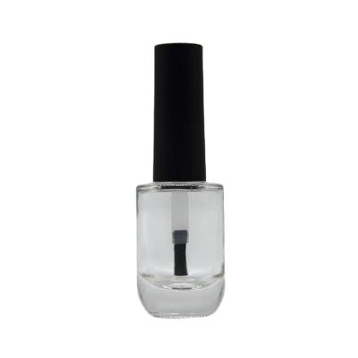 China Smooth Surface Round Nail Polish Bottle With Glass Body Material for sale