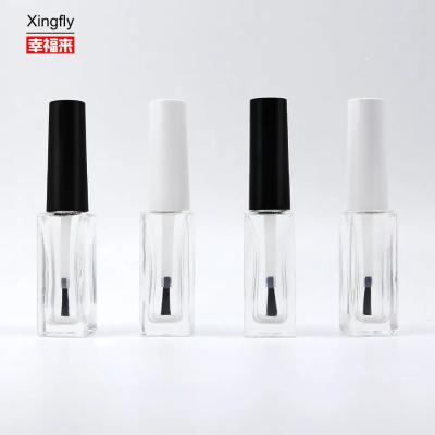 China Glass Collar 6ml Empty Gel Polish Bottles Screw Cap Transparent color for sale