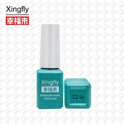 China Compact 6ml Nail Polish Bottle With Glass Collar And Screw Cap for sale