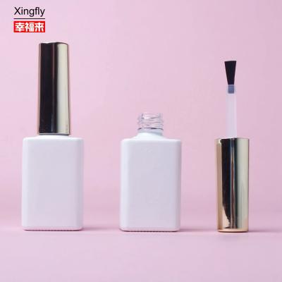 China Round  15ml Gel Nail Polish Bottles Customized Logo For Brush And Cap for sale