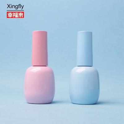 China Modern 10ml Nail Polish Bottle Oval Glass Nail Polish Container Packaging for sale
