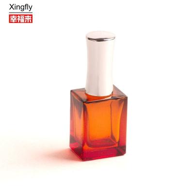 China Custom 10ml Gel Nail Polish Bottle Clear Empty Glass With Brush Cap for sale