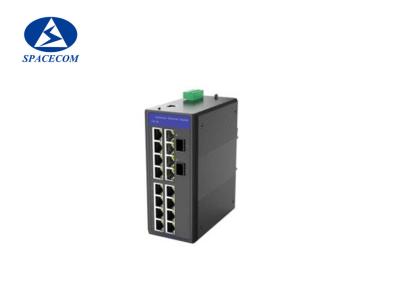 China FTTB Industrial Gigabit Ethernet Switch 16x10/100/1000base-T + 2x100/1000base-X for sale