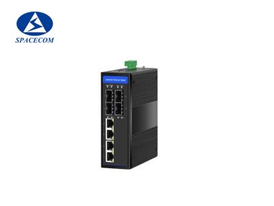 China FTTH Industrial Gigabit Switch 4x10/100/1000Base-T + 4x100/1000Base-X SFP for sale