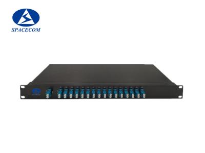 China 16 Channels DWDM Mux Demux With LC In 1U Rack Mount Chassis for sale