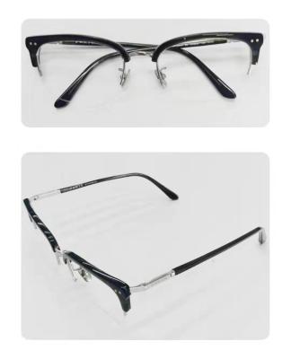 China optical glass , Accetate,Black, Siliver，optical frame,eyewear frame，half frame for sale