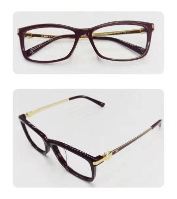 China optical glass , Accetate+metal,Violet+gold，optical frame,eyewear frame, full frame for sale