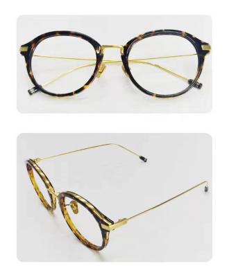 China optical glass , AccetateBrown+Gold,optical frame,eyewear frame,full frame for sale