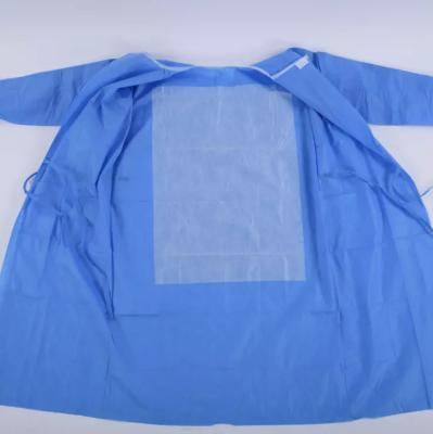 China Trusted Blue Non Woven Surgical Gown SMS Patient Gown for sale