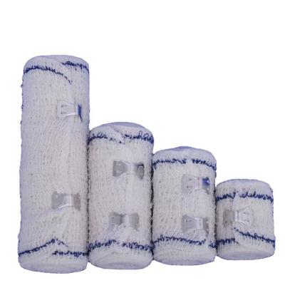 Chine Bandage élastique de crêpe de 80% de Spandex professionnel du coton 20% avec la ligne bleue à vendre