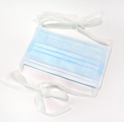 China FDA /CE Approved Disposable Face Mask 3 ply Tie On Surgical Mask for sale