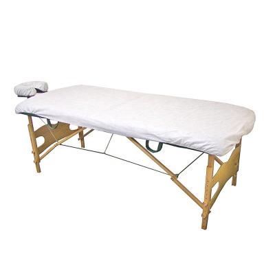 China Color blanco no tejido grande el 100*200cm de la cubierta de cama de los Pp del balneario del salón de belleza en venta