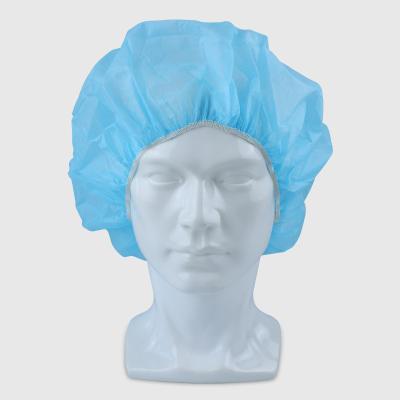 中国 伸縮性がある使い捨て可能な毛の帽子の非編まれた外科Bouffant帽子クリップ帽子 販売のため